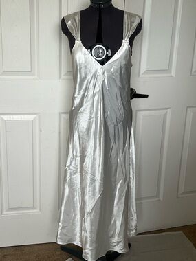 VTG CHRISTIAN DIOR Silky White Satin Slip Dress - Women's Intimates